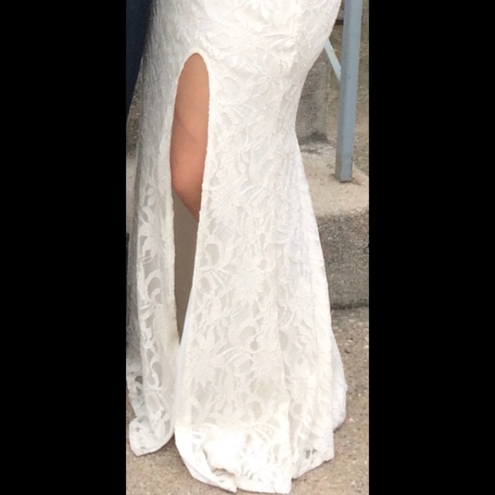 Beige two piece long dress